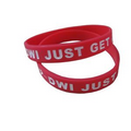 Wristbands Debossed with White Color Fill 8"x1/2"